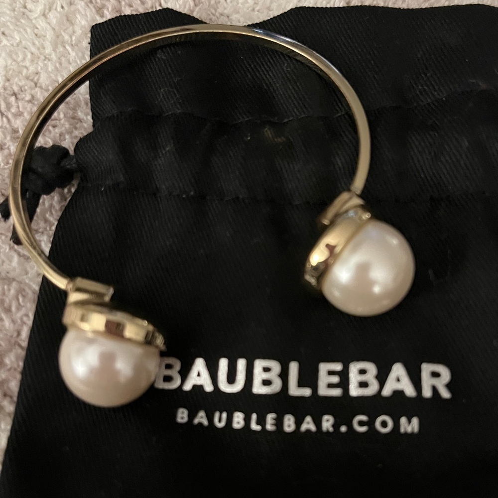Bauble Bar Cuff Pearl Bracelet